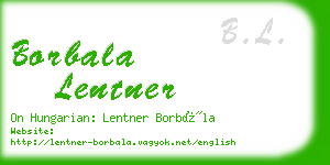 borbala lentner business card